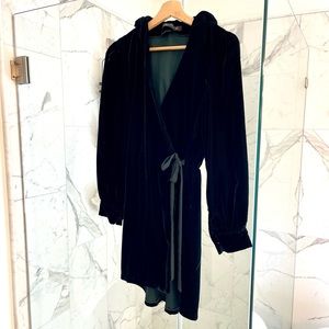 Zara Velvet Wrap Mini-Dress